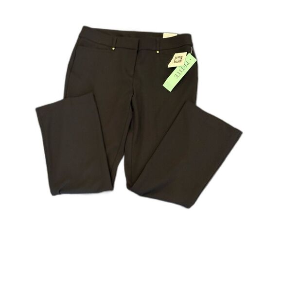 Anne Klein Bootleg Dress Pants Women's Size 10P Black NWT - Picture 3 of 11